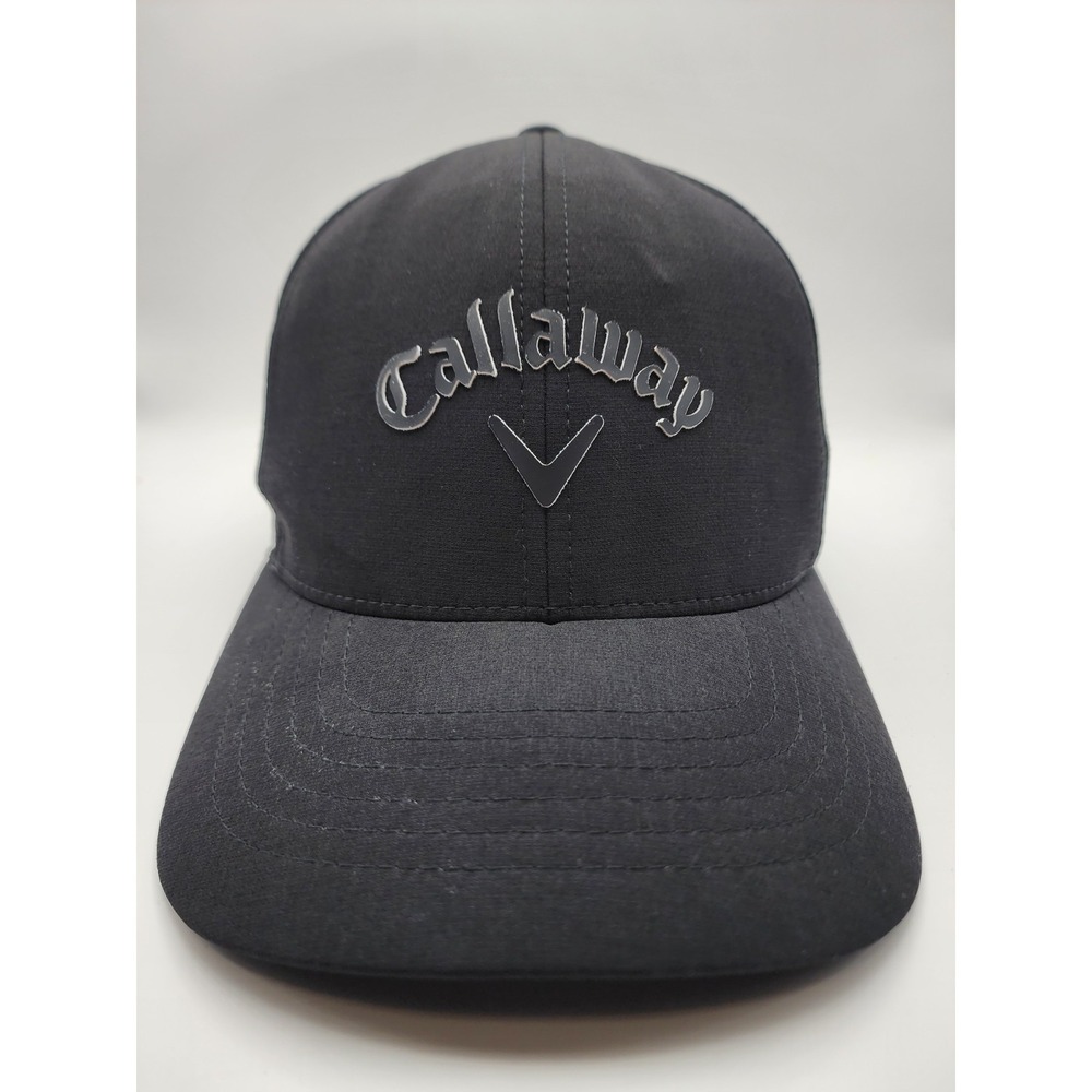 Callaway Golf Hat New Era Fitted Cap The Buckhorn Logo Black Mens L-XL Stretch